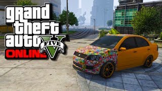 GTA 5 Online  How To Buy The Declasse Asea quotSTICKERBOMBquot Car GTA V [upl. by Felise]