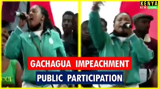 WAENDE WOTE ATA NYINYI MPS Fearless Lady roars at Bomas Gachagua impeachment public participation [upl. by Lalo]