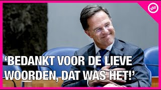 DOEI DOEI  Tweede Kamer en Mark Rutte nemen AFSCHEID in zijn LAATSTE DEBAT [upl. by Aeslek970]