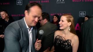 Jessica Chastain dominates in Mollys Game while making Brad Blanks nervous [upl. by Fachan639]