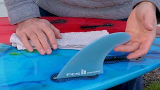 How To Install amp Remove FCS II Surfboard Fins [upl. by Auqinehs]