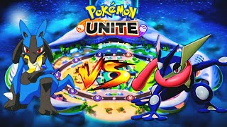 lucario vs greninja  pokemon unite gameplay 2022 [upl. by Anehsak635]