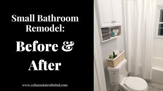 BEFORE amp AFTER Small Bathroom Budget Remodel [upl. by Achorn]