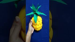 DIY Pineapple Using Plastic Spoons amp Bottle youtubeshorts pineapple container plasticbottlecraft [upl. by Aillicec]