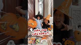 merinding yukachan suka lihat hantu halloween minivlog yukachan homedecor halloween2024 [upl. by Wanyen]