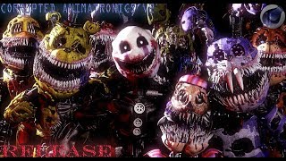 C4DFNaF Corrupted Animatronics v2 Pack Download [upl. by Ydniw]