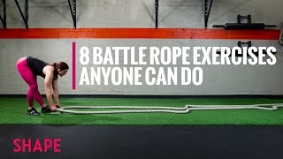 8 Battle Rope Exercises Anyone Can Do  Shape [upl. by Ezeerb]