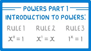 GCSE Maths  Introduction to PowersIndices amp 3 Basic Rules Powers Part 16 29 [upl. by Barcellona913]