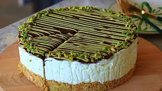 DUBAİ CHEESECAKE TARİFİ😍 Fırınsız ve Pratik BU KADARINI BEKLEMİYORDUM Çok Lezzetli🤤 [upl. by Eecyal]