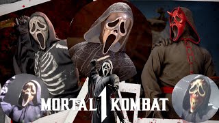 MK1 Khaos Reigns Ghostface Mask Changes His Appearance Every Different Mask Will Have Its Own Outfit [upl. by Gerdy]