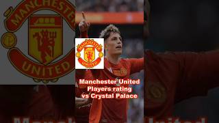 MANCHESTER UNITED PLAYERS RATING  CRYSTAL PALACE VS MANCHESTER UNITED shorts [upl. by Lorenzana671]