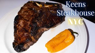 Eating at Keens Steakhouse NYC Better than Peter Luger [upl. by Aleen]