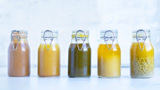 Five 5MINUTE Homemade Salad Dressings Quick amp Easy [upl. by Hentrich866]