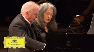 Martha Argerich amp Daniel Barenboim – Mozart Sonata in D Major for Two Pianos IAllegro con spirito [upl. by Savick]