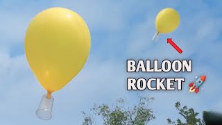 balloon Rocket chandu crazy experiment science experiment in Telugu [upl. by Llerrem]