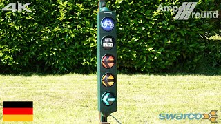 4K Swarco Futura Mini 5 Apect Bicycle Traffic light Ø100  Please Wait [upl. by Nelyk]