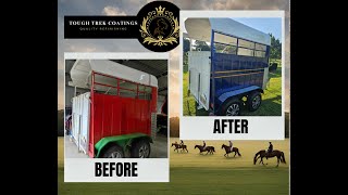 TOUGH TREK HORSE FLOAT REFURBISHMENT COMPLETE TRANSFORMATION [upl. by Swenson644]