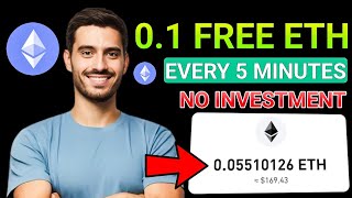 01 FREE ETHEREUM  5 minutes no investment Free ETH Mining Site 2024 [upl. by Phia]