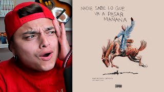 Reaccion BAD BUNNY  GRACIAS POR NADA Visualizer  nadie sabe lo que va a pasar mañana [upl. by Codi577]