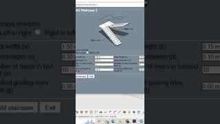 Dog legged staircase using 1001 bit tools plugin in Sketchup sketchup architecture architect [upl. by Yevol]