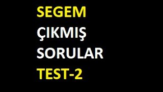 Segem Çıkmış Sorular2 [upl. by Assecnirp]