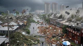 Taiwan in a state of emergency Super typhoon KongRey destroys houses people evacuated [upl. by Demodena]