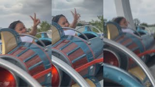 Chance The Rapper Records Baby Momma On Rollercoaster With Him [upl. by Ydahs407]