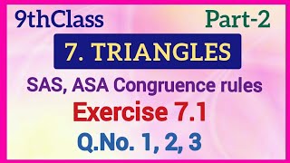 9thClassTrianglesExercise 71 QNo 123 ‎Maths World Makes Smart In Telugu [upl. by Annehsat]