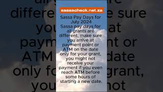 Sassa Pay Dates For July sassa [upl. by Inafetse]