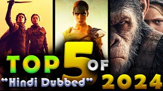 Top 5 Best Hollywood Movies Of 2024  Hindi Dubbed [upl. by Derwood864]