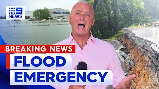 Flooding disaster unfolding and storm warnings for Queensland  9 News Australia [upl. by Chavey339]