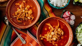 Pozole Rojo Red Pork and Hominy Stew  Muy Bueno [upl. by Triplett]