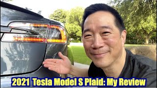 2021 Tesla Model S Plaid  My Review [upl. by Yadnus]