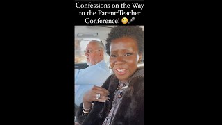 Confessions on the Way to the ParentTeacher Conference🤣🎤 ParentingHumor CoupleGoals FamilyLife [upl. by Avon]