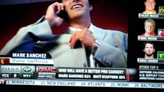 Mark Sanchez Pick at 2009 NFL Entry Draft [upl. by Assillem860]