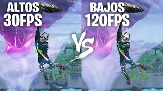 Jugar con gráficos ALTOS a 30 FPS vs BAJOS a 120 FPS  FORTNITE [upl. by Cassiani]