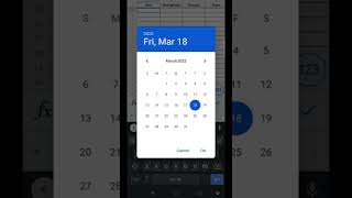 Tutorial How to Add PopUp Calendar Date Picker Google Sheets Android shorts googlesheets [upl. by Annaiek281]