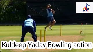 Kuldeep Yadav Bowling action [upl. by Wina]