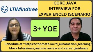 LTI Mindtree Java Interview Questions  Core Java Interview Questions [upl. by Balthasar]