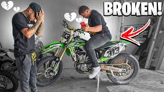 LITTLE BROTHER BROKE HIS NEW KX450F AFTER 1 WEEK   BRAAP VLOGS [upl. by Colb]