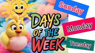 Kids song about Days Of The Week  Kids learning  Nursery Rhyme [upl. by Alpert524]