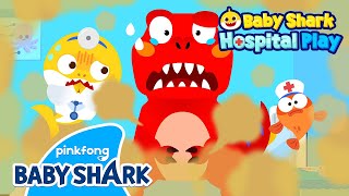 🏥NEW RAWR The Dinosaurs are Sick💨  Baby Shark Doctor  Hospital Play  Baby Shark Official [upl. by Naegem]