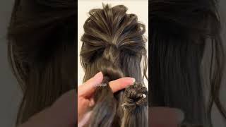 Easy HairstyleSimple hairstyle for girls🙂 shortfeed haircut tiktok trending easyhairstyle [upl. by Wylde]