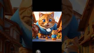 Giant over weight cat cat cute catlover funny kucing cartoon animation catshorts viral [upl. by Aillimac714]