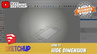 How To Hide Dimension In Sketchup [upl. by Neirod]