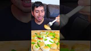 Cheese and green onion pierogi mukbang eatingvideos shorts [upl. by Reh]