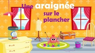 Une araignée sur le plancher  Comptine avec gestes pour enfants et bébés avec les paroles [upl. by Eolhc]