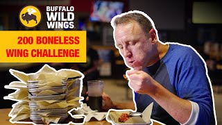 I was Challenged to EAT 200 Boneless Wings at BWW  2024 Restaurant Challenge 3 [upl. by Annekahs636]