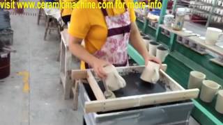 automatic glazing machine for inside of ceramic cups mug [upl. by Seed665]