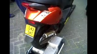 Piaggio Zip 70cc Yasuni R rollerbank 92 kmh [upl. by Pedrick344]